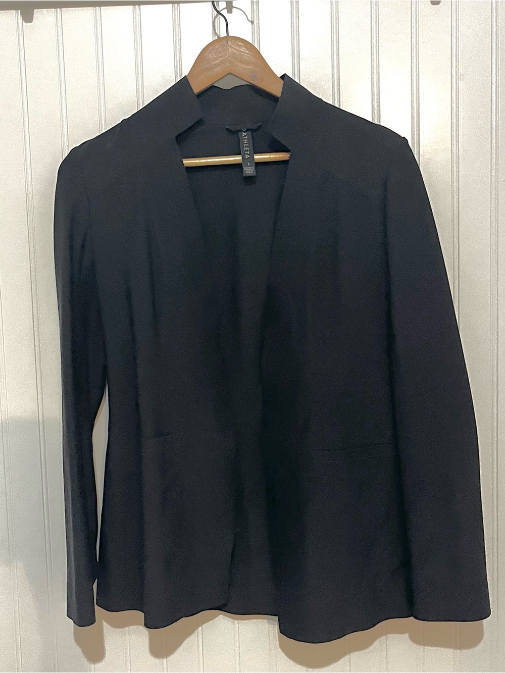 Athleta Black Open-Front Blazer Jacket